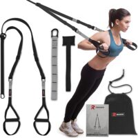 Suspension Trainer & Suspension Straps for Exercise - Adjustable Workout Straps for Men & Women with Door Anchor - Durable Home Resistance Training Kit for Suspension Full Body Workout with Manual