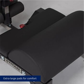 Titan Fitness Adjustable Floor Glute & Hamstring Developer (GHD), Cross Training Workout Lifting Equipment in Home and Commercial Gym