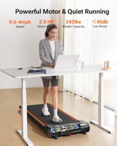 Walking Pad, UREVO Under Desk Treadmill for Home Office...