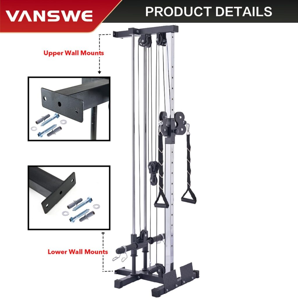 VANSWE Wall Mount Cable Station, 18 Positions Adjustable Dual...