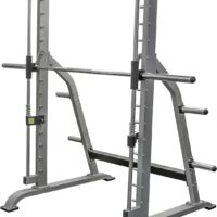 Valor Fitness BE-11 Smith Machine Squat Rack with Olympic Plate Storage Pegs