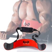 W WAISFIT Arm Blaster Bicep Curl Thick Aluminum Adjustable Bodybuilding Bicep Isolator Pink,Barbell Curl Assistant Arm Curl Bar