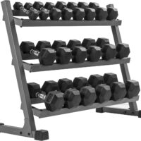 XMARK Rubber Hex Dumbbell Weight Sets, 380 lb to 550 lb Dumbbell Sets With Dumbbell Storage Rack, Complete Your Home Gym with an Adjustable Dumbbell Weight Bench or Purchase Each Separately, Home Gym Essentials