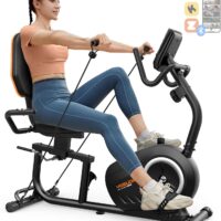 YOSUDA Recumbent Exercise Bike 350LB Weight Capacity-Recumbent Bikes for Home Use with Comfortable Seat, Pulse Sensor & 16-level Resistance