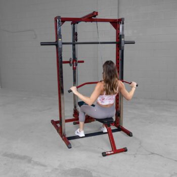 Best Fitness BFSM250P4 Smith Machine Package with LAT Attachment and Bench