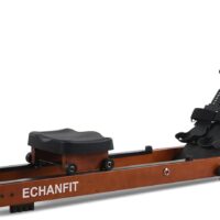 ECHANFIT Wood/Magnetic Rowing Machine with Dual/Single Track Design, LCD/Race Monitor, 16 Levels of Resistance for Home/Office Exercise Fitness, Optional Bluetooth Function and Free Apps