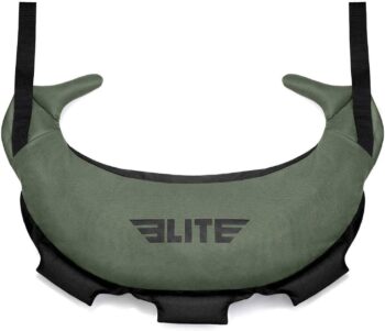 Elite Sports Bulgarian Canvas Bag for Crossfit, Fitness Canvas MMA Gym Cross Workout Training Sandbag Green 17, 25, 33, 45 lbs