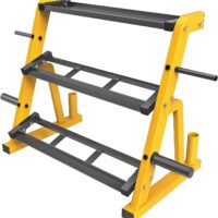 Kipika Heavy Duty Dumbbell Rack Multifunctional, Weight Rack for Dumbbells, Home Gym Equipment, Suitable for Storage of Dumbbell, Barbell Plate, Barbell Bar, Yellow/Black