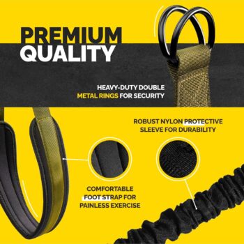Pull Up Assistance Bands Set - 4 Heavy-Duty Pull Up Bands, Height Adjustable Strap & Comfortable Foot Strap - Stackable Pull Up Resistance Bands for Pull Ups - Pull Up Assist Bands