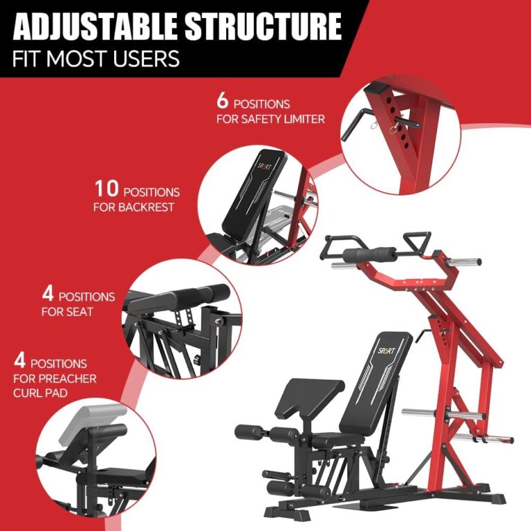 SPART Leverage Gym with Multi Weight Bench, Adjustable Full...