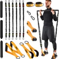 Tube Resistance Bands for Working Out Men and Women - Exercise Bands Resistance Bands Set, Handles, Ankle Straps, Foot Straps and Door Anchor, Tube Workout Bands