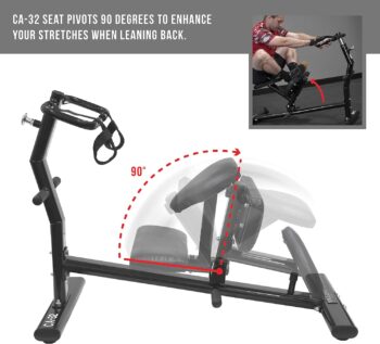 Valor Fitness CA-32 Back Stretch Machine Total Body Back Leg Stretching Exercise Equipment Home Gym Flexibility Workout Max Weight 350 lbs – Straps Included