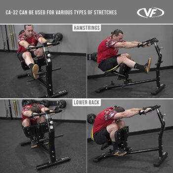 Valor Fitness CA-32 Back Stretch Machine Total Body Back Leg Stretching Exercise Equipment Home Gym Flexibility Workout Max Weight 350 lbs – Straps Included