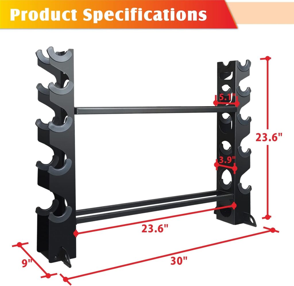5-Tier Dumbbell Rack, Weight Rack for Dumbbells Weight ...