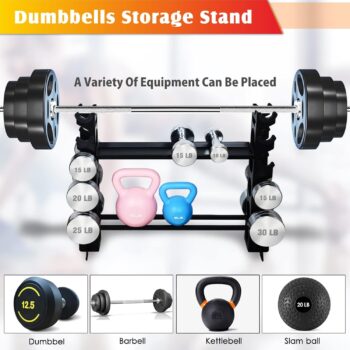 5-Tier Dumbbell Rack, Weight Rack for Dumbbells Weight Storage Organizer Only for Home Gym Weight Stand（700LBS)