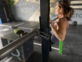 BarBelts Squat Rack Accessory (Sold as a Pair) - Lock The Barbell Into The Rack To Turn Squat Racks Into a Full Gymnastics Suite - Gymnastics Bar - Functional Fitness - Muscle Ups - Home Gym