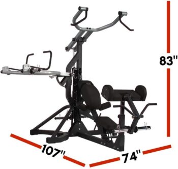 Body-Solid Free-Weight Olympic Leverage Flat Incline Decline Machine without Bench, Arm & Leg Strength Training Functional Exercise Workout Station