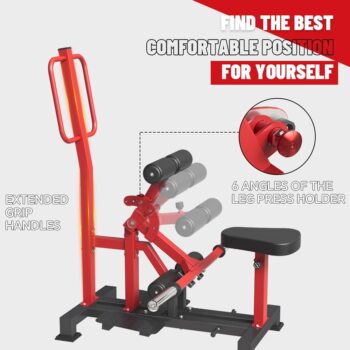 FAGUS H Standing Hip Thrust Machine, 660LBS Plate Loaded Vertical Hip Thrust Machine with Band Pegs, Adjustable Glute Bridge Machine for Butt Shaping and Glute Muscles Building