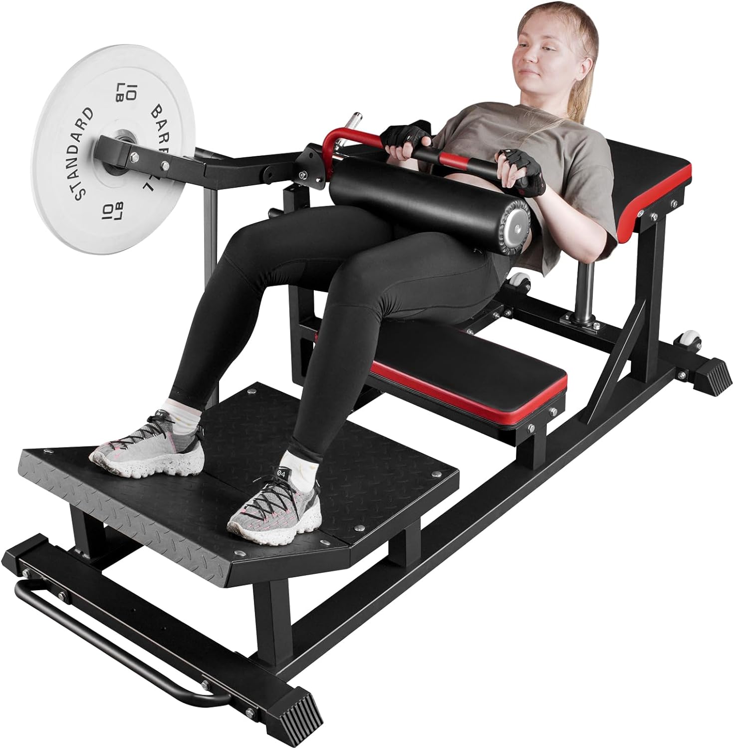 GMWD Hip Thrust Machine, Plate-Loaded Glute Bridge Machine...