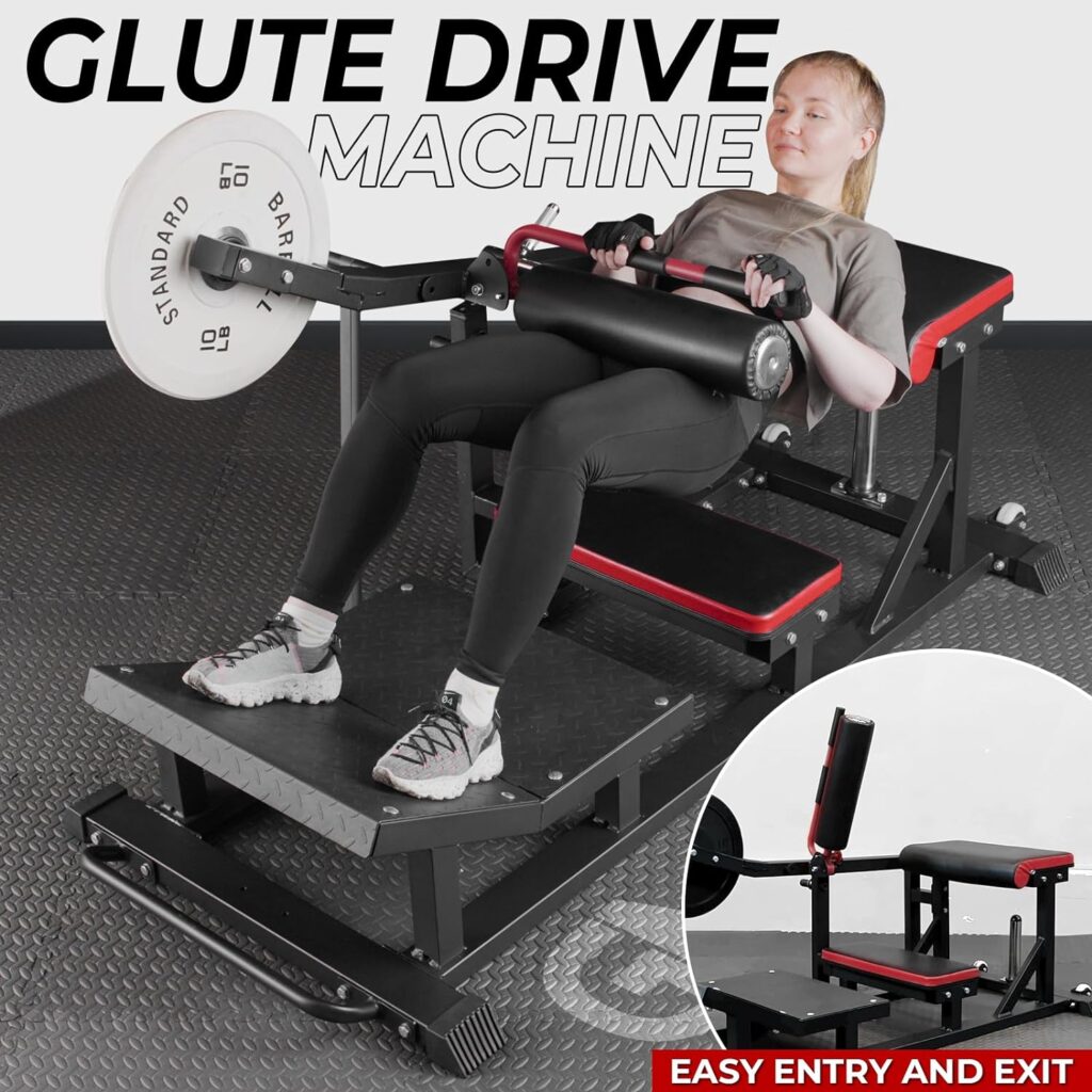 GMWD Hip Thrust Machine Plate Loaded Glute Bridge Machine 