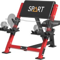 SPART Preacher Curl Bench, Seated Arm Isolated Barbell Dumbbell Bicep Station, Bicep Curl Machine with Bar Holder & Dumbbell Holder for Arm Curl Strength Training Home Gym