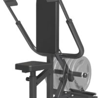 SPART Seated Dip Machine, Plate Loaded Tricep/Bicep Dip Press Machine with Cable Bar for Biceps Chest Training, Upper Body Push Workout, Hold up to 440LBS