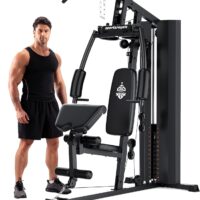 Sportsroyals Home Gym, Exercise Equipment with 154LBS Weight Stack, Multi Gym Equipment for Full Body Workout with Pulley System