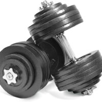WF Athletic Supply Adjustable Dumbbells, Home Workout Equipment for Weight Lifting & Strength Training, Size Options Available 20lb, 25lb, 30lb, 52.5lb & 100lb