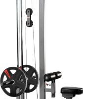 XMark LAT Pull Down and Low Row Cable Machine, Heavy Duty LAT Machine with High and Low Pulley Stations, Row Machine, Upper Body Machine