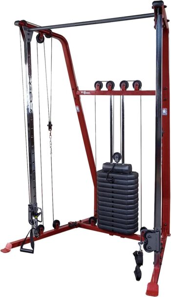 Best Fitness by Body-Solid BFFT10R Functional Trainer Cable Machine, Full Body Workout Weight Stacks, Chest and Shoulder Exercise Home Gym Lat Pulldown Machines with 190lb Weights Stack