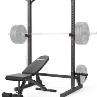 DONOW Olympic Weight Bench with Squat Rack Adjustable Workout Bench with Rack for Bench Press Sthrength Training