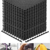 Exercise Mats Puzzle Foam Mats Gym Flooring Mat Cover 20 SQ.FT Interlocking Foam Mats with EVA Foam Floor Tiles for Home Gym Equipment Workouts Black