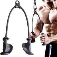 KKH Ergonomic Triceps Rope Pull Down with Anti-Slippery Natural Rubber Grip for Activating More Muscle Fibers-Gym Rope for Push Downs, Triceps Pull Downs Crunches, Facepulls