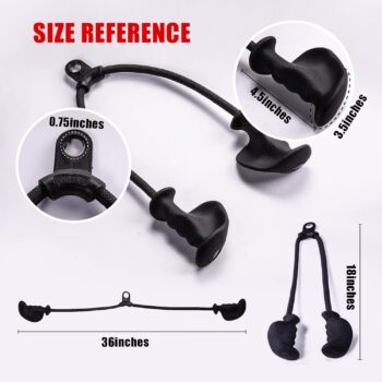 KKH Ergonomic Triceps Rope Pull Down with Anti-Slippery Natural Rubber Grip for Activating More Muscle Fibers-Gym Rope for Push Downs, Triceps Pull Downs Crunches, Facepulls