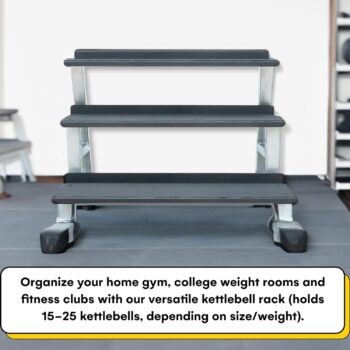 Kettlebell Kings Kettlebell Rack (2-3 Tier) - Kettlebell Rack Stand For Kettlebell Storage - Kettlebell Rack Storage