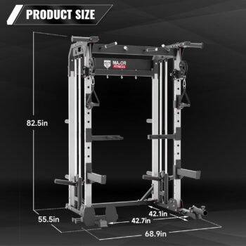MAJOR FITNESS Multi-Functional All-in-One Power Rack Raptor F22, Squat Rack Home Gym Fitness, A Standard Strength Training Half Rack Power Cage