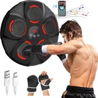 Music Boxing Machine, Rechargeable Boxing Equipment Wall Mount, Home Smart Boxing Target Workout Machine, Electronic Focus Agility Training Digital Boxing for Kids and Adults