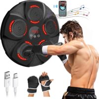 Music Boxing Machine, Rechargeable Boxing Equipment Wall Mount, Home Smart Boxing Target Workout Machine, Electronic Focus Agility Training Digital Boxing for Kids and Adults