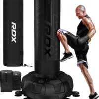 RDX XXL 330LBS Freestanding Punching Bag with Cover & Gloves – 72” Adult Heavy Pedestal Punch Bag Set - 17 Suction Cup 8 Extended Legs Stand Base - Kick Boxing MMA Muay Thai Home Gym Fitness Training