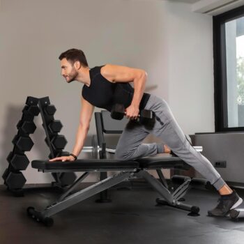 RitFit Adjustable/Foldable Utility Weight Bench for Home Gym, Weightlifting and Strength Training - Bonus Workout Poster with 35 Total Body Exercises…