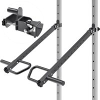 SELEWARE Adjustable Lever Arms Heavy Duty Jammer Arms, Only Fits 2'' x 2'' Power Rack Rated 600 lbs Per Arm for Strength Training Home Gym Workout Attachments