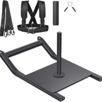 Weight Sled, Workout Sled, Fitness Strength Training Sled, Speed Training Sled for Athletic Exercise, Speed Improvement, Easily Through Obstacles, Suitable for 1" & 2" Weight Plate
