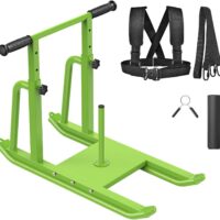 Weight Sled Fitness Sled, Adjustable Height Weight Training Sled, Enhance Muscle Strength and Explosive Power, Suitable for 1" & 2" Weight Plate