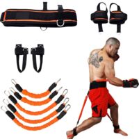 YNXing Exercise Boxing Resistance Bands Leg Strength Training Home Workout Equipment Bounce, Explosive Power Training for MMA, Bounce,etc Indoor and Outdoor Fitness Training, Set of 12