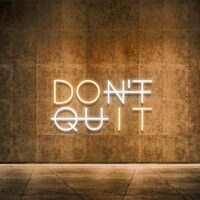 Don't Quit LED Neon Sign for Wall Decor, DO IT LED Neon Lights Party Decorations, USB Powered Switch LED Neon Lights lighting adjustable for Office Room, Gym Room, Man Cave, Gamer Room