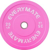 Pink Weight Plates 10LB 15LB 25LB 35LB 45LB Olympic Bumper Plates Grip Weight Plates for Strength Training & Crossfit Steel Inserts Weight Plates Fit 2" Barbells Virgin Rubber Weights