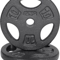 WF Athletic Supply Cast Iron 1-Inch Standard Grip Plate for Strength Training, Muscle Toning, Weight Loss & Crossfit - Multiple Choices Available