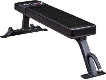 Body-Solid (SFB125) Flat Weight Bench for Abdominal, Upper, and Lower Body Exercise - Thick Padding, 1500 lbs Capacity, with Transport Wheels for Home Gym