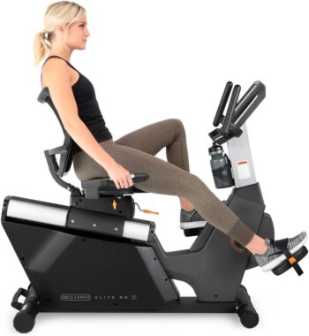Elite RB X Exercise Bike, Recumbent - Commercial Grade - Compact Footprint - Ultra Comfortable Seat - Magnetic Resistance - 350 LB User Capacity