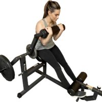 SB Fitness Commercial Abdominal and Back Extension Combo, Plate-Loaded, Tone abs and Strengthen Back, Black